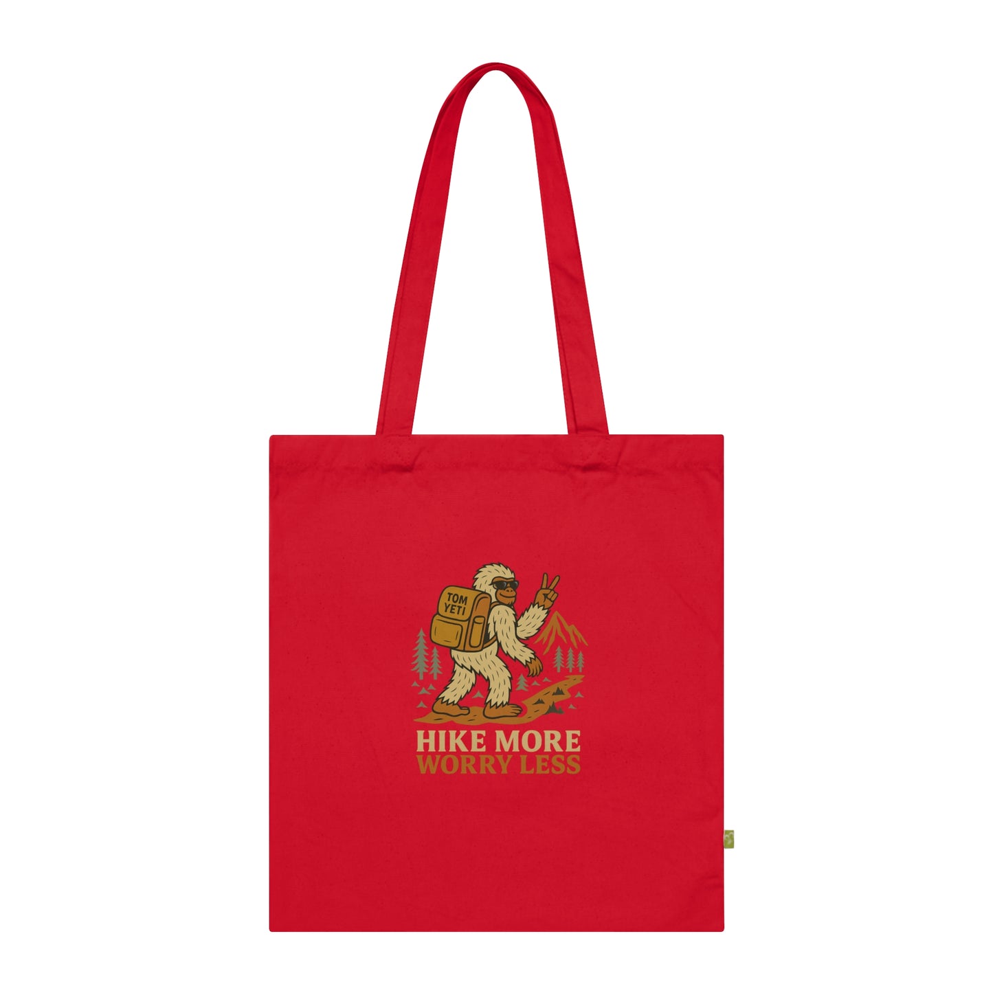 Tom Yeti Official Eco-Friendly Adventure Tote Bag - Perfect for Hiking, Beach Days, Shopping, Gifts, Festivals; Keep it Squatchy, Hike More Worry Less
