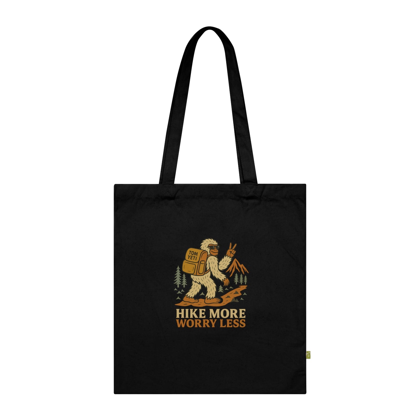 Tom Yeti Official Eco-Friendly Adventure Tote Bag - Perfect for Hiking, Beach Days, Shopping, Gifts, Festivals; Keep it Squatchy, Hike More Worry Less