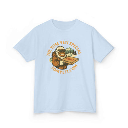 Tom Yeti Official Vitales kids heavy cotton tee with yeti graphic and durable ribbed collar