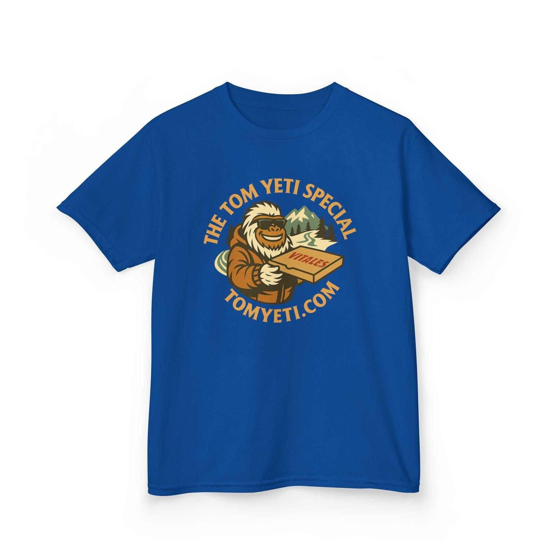 Blue Tom Yeti Official Vitales kids heavy cotton tee with graphic print