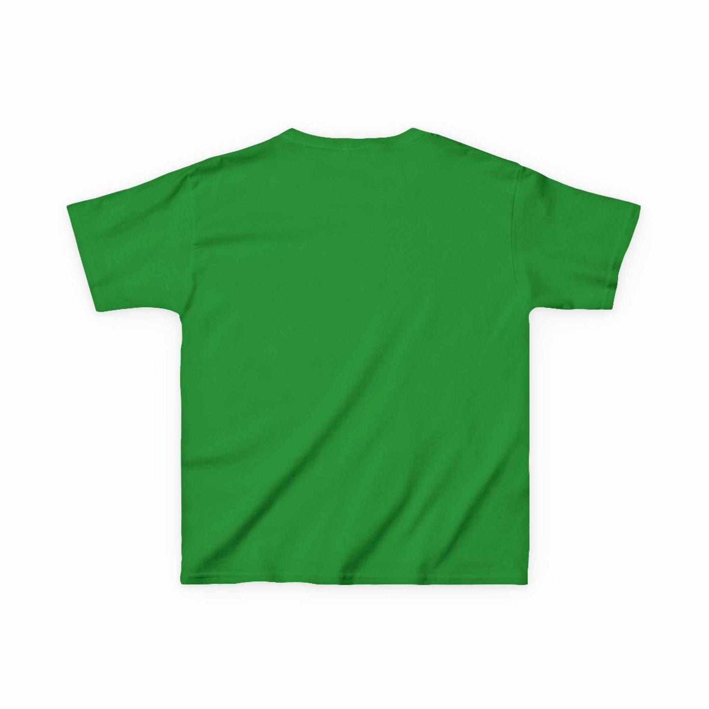 Tom Yeti Official Vitales kids green heavy cotton t-shirt back view