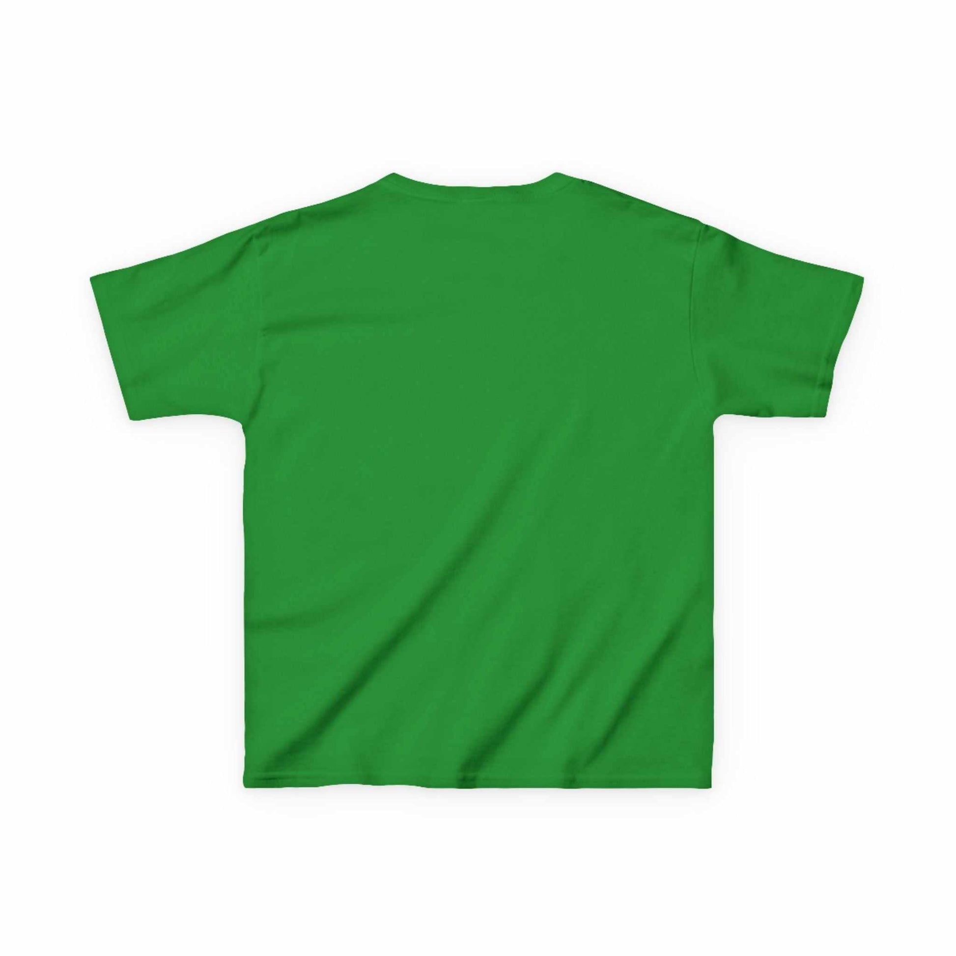 Tom Yeti Official Vitales kids green heavy cotton t-shirt back view