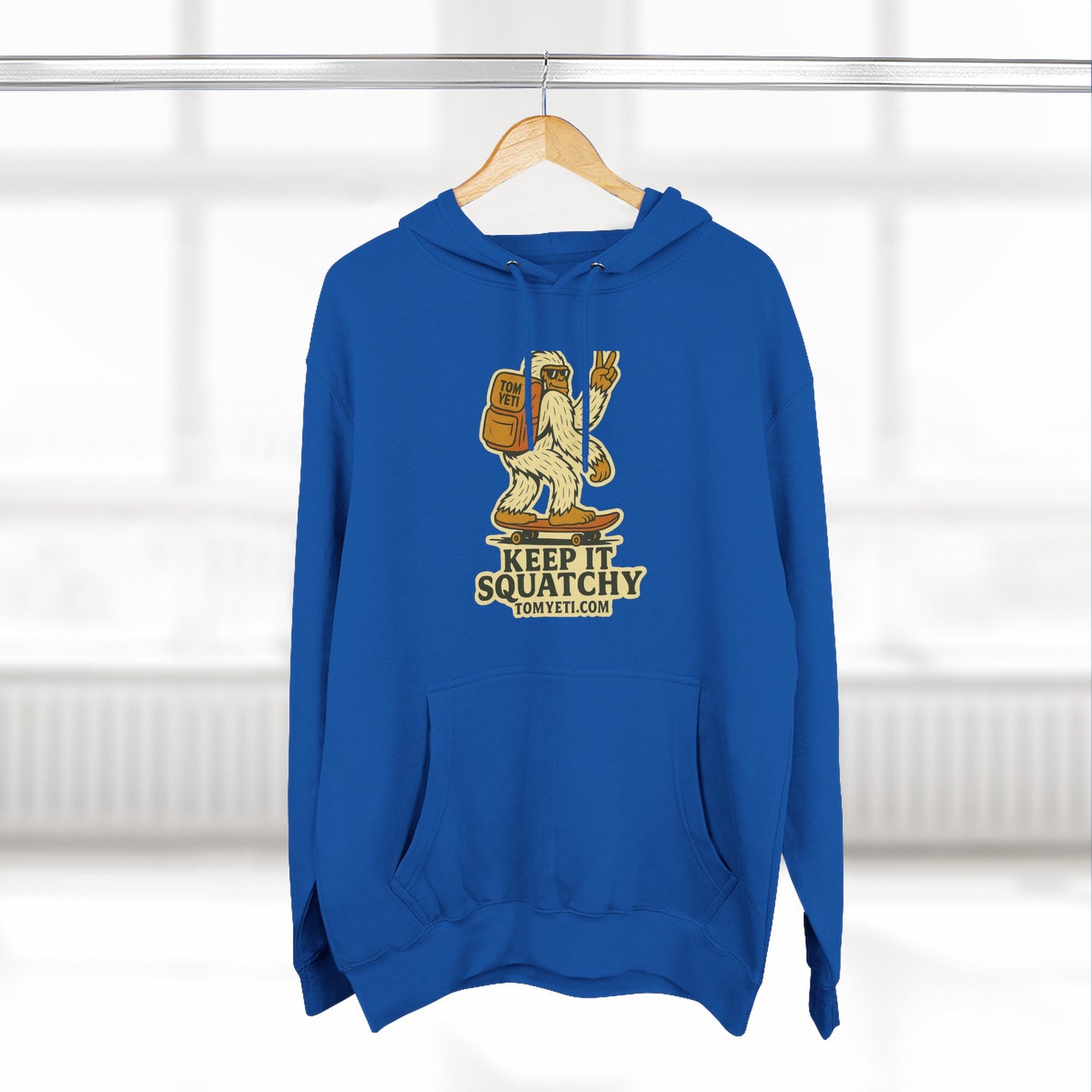 Tom Yeti Keep It Squatchy Hoodie, Cozy Fleece Comfort, Camping and Hiking Apparel