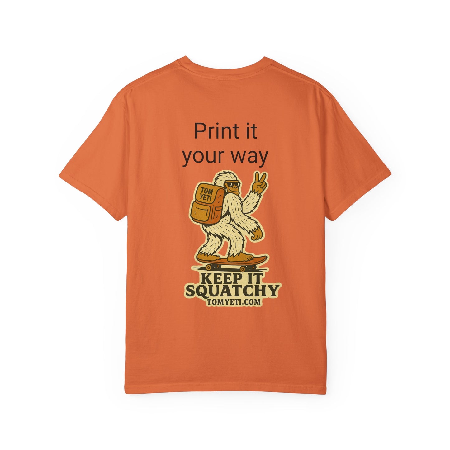 Personalize your own Tom Yeti T Shirt!