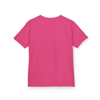 Tom Yeti Official Vitales kids heavy cotton pink t-shirt back view