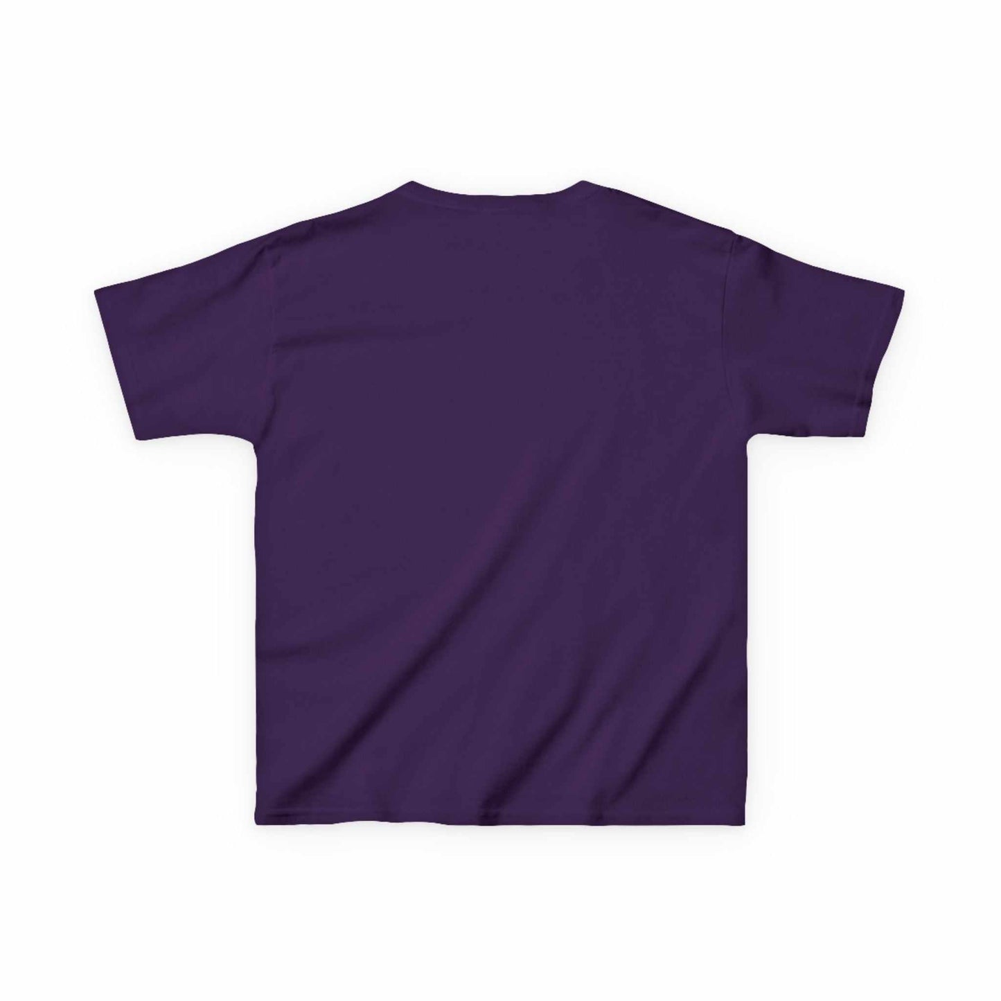 Tom Yeti Official Vitales kids heavy cotton purple t-shirt back view