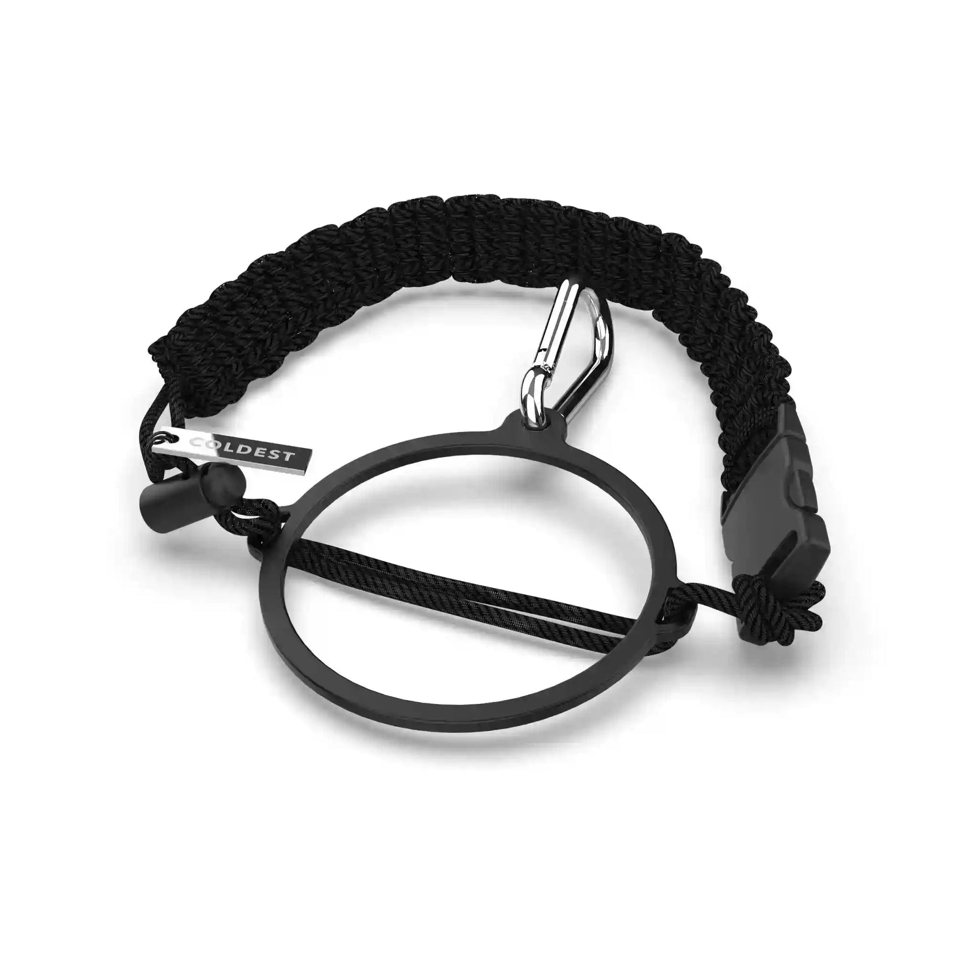 Coldest Paracord Handle attached to wide mouth bottle in multiple colors for easy carrying and handling